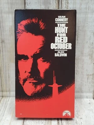 Hunt For Red October (VHS Red Colored Tape 1989) Sean Connery, Alec Baldwin HTF - Image 1 of 3