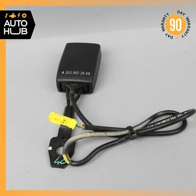 03-09 Mercedes W209 CLK550 CLK55 hebilla de cinturón de seguridad delantero izquierdo o derecho negro OEM Foto 1 de 4