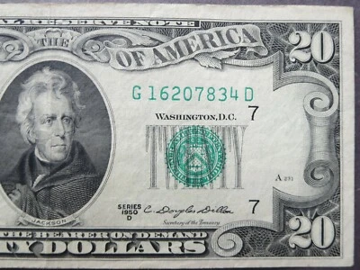 $20 1950 d federal reserve note  22-021 - Image 1 of 3