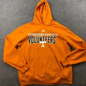 Tennessee Volunteers Hoodie Men Large Orange Embroidered Spell Out   Adidas * - Picture 1 of 10