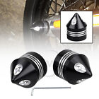 Motor Black Front Axle Nut Covers Cap Fit For Harley Street Electra Glide FLHT