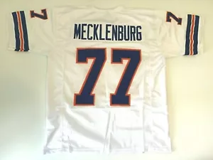 UNSIGNED CUSTOM Sewn Stitched Karl Mecklenburg White Jersey - M, L, XL, 2XL - Picture 1 of 2