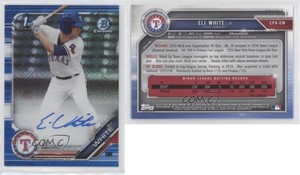 2019 Bowman Chrome Prospects HTA Choice Refractor /150 Eli White #CPA-EW Auto