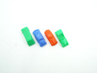 4 x Plastik Spielzeugauto Grün, Blau, Orange mit schwarzen Reifen
