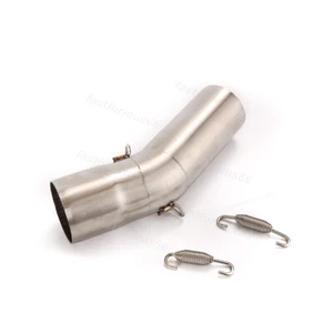 For Kawasaki Ninja ZX-6R 2009-2023 Motorcycle Exhaust Tips Mid Link Pipe Slip on - Picture 1 of 7