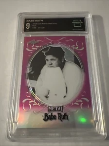 2019 Leaf Metal Pink Babe Ruth /20 NY Yankees #48 HOF GRADED ARENA CLUB 9 Mint - Picture 1 of 6