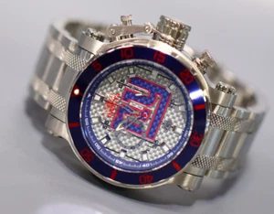 INVICTA NFL Men 52mm Stainless Steel Silver Blue+White+Red dial VD54 Quartz - Picture 1 of 9