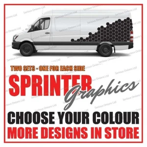 Mercedes Sprinter graphics sticker side stripes Camper Van  SWB LWB Decals ms118 - Picture 1 of 1
