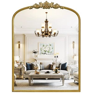 WallBeyond Gold Vintage Mirror for Vanity 24x32 Inch Gold Antique Mirror with... - Picture 1 of 8