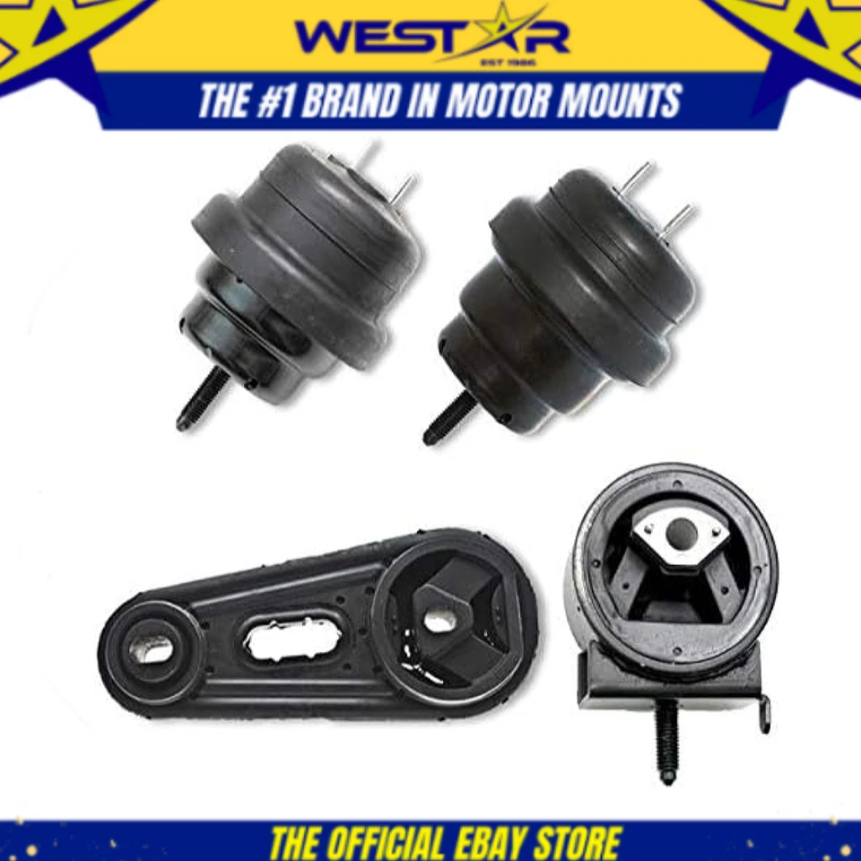 Комплект креплений двигателя и трансмиссии 4 шт подходит для Ford Freestar/Mercury Monterey 2004-2007 годов выпуска 3,9/4,2 л - Изображение 1 из 4