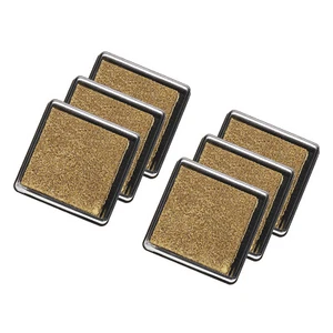 6pcs 13" Washable Finger Ink Pad for Rubber Stamps Craft, Gold - Picture 1 of 6