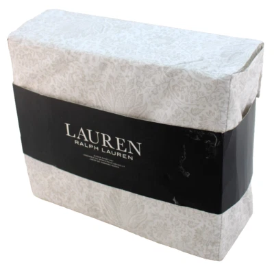 Комплект простыней LAUREN Ralph Lauren Water Lilly цветочный королевский размер 100% хлопок подходит 18 дюймов - Изображение 1 из 4