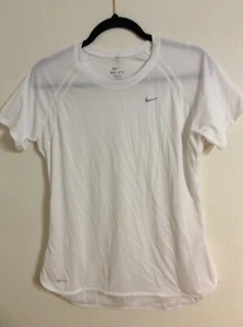 Nike Dri Fit Womens Workout Top White Size Large - Picture 1 of 8