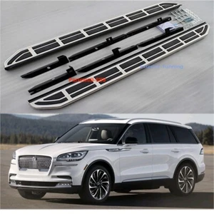 Fits for Lincoln Aviator 2020-2023 Running Boards Side Steps Pedals Nerf Bar - Picture 1 of 13