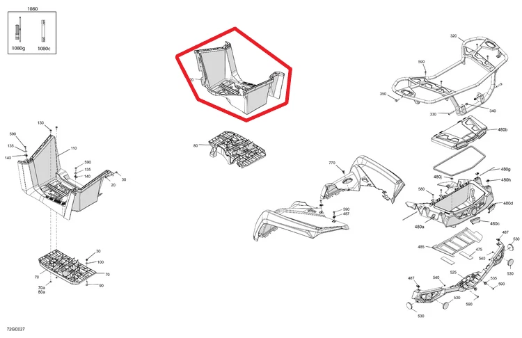 NEW OEM CAN-AM OUTLANDER 450 RIGHT MUD SPLASH GUARD FOOTWELL Foto 1 de 1