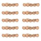 10 Pieces Metal Hair Clips with Blank Round Tray Base Fits 12mm Rose-Gold 