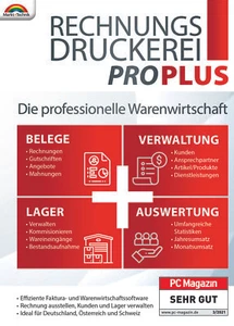 Rechnungsdruckerei Pro Plus - Angebote -Mahnungen -Lagerverwaltung - PC-DVD - Bild 1 von 11