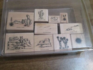 STAMPIN UP DESERT SCAPES RUBBER STAMP SET - Picture 1 of 3