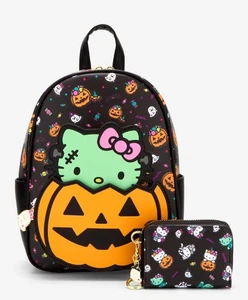 Her Universe Hello Kitty Zombie Glow-N-The-Dark Halloween Backpack & WALLET Set! - Picture 1 of 9