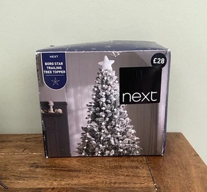NEXT Borg Star Trailing Christmas Tree Topper White Cascading Pom Pom - BNIB - Picture 1 of 3