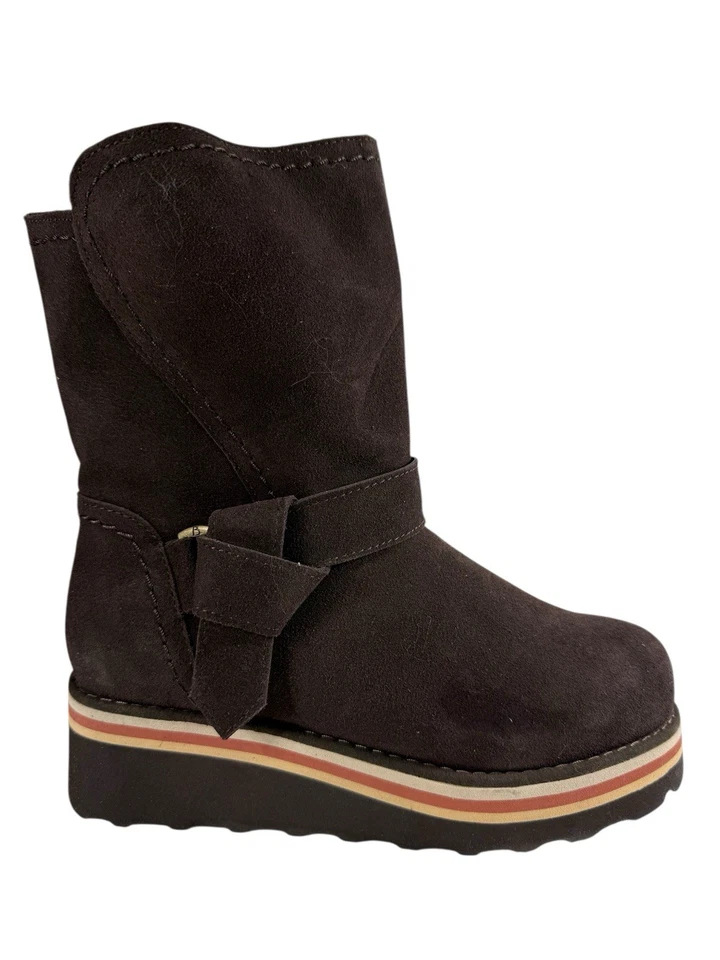 Bota para mujer Bearpaw Platform marrón/multicolor a rayas talla 7 Foto 1 de 4