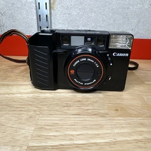 Canon Sure Shot 38mm 1:2.8 Lens Auto Focus 35mm Film Camera Case Tested & Works - Picture 1 of 10
