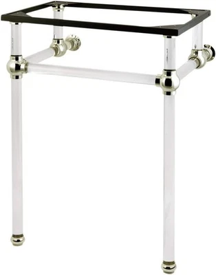Kingston Brass Templeton 24" Console Basin Holder Polished Nickel Acrylic Legs - Image 1 of 4