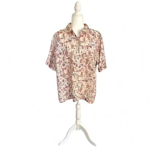 Top boho de lino estampado suroeste Coldwater Creek talla grande 1X - Imagen 1 de 4