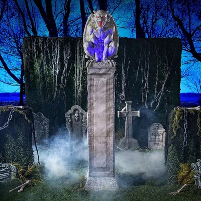 8 pies Pilar de gárgola animado de gran tamaño decoración de Halloween Foto 1 de 4