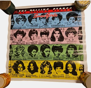 The Rolling Stones Some Girls Promo Poster Display 24x24 Vintage 1970s Rock - Picture 1 of 5