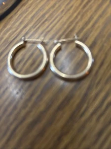 14K Gelbgold Creolen poliert 1" - Bild 1 von 5