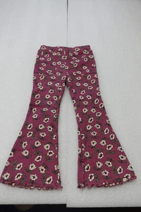 Jessica Simpson Girls Size 4T Set Ribbed Flare Pants Hippie Flower Power 60’s - Picture 1 of 6