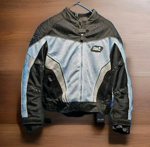 Tourmaster Intake Women's  Motorcycle Protective Jacket Med. 10-12 Blue, Gray Bl - Picture 1 of 22