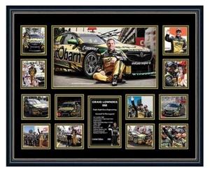 CRAIG LOWNDES 2018 FINAL RACE FAREWELL TO A LEGEND SIGNED LE FRAMED MEMORABILIA - Picture 1 of 5