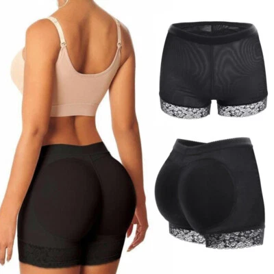 Mujeres Sin Costuras Encaje Levantador de Glúteos Ropa Interior Almohadilla Extraíble Potenciador de Cadera Modelador Corporal Foto 1 de 4