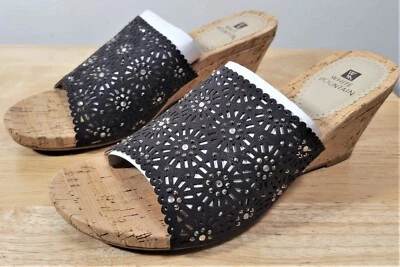 Sandalias de cuña de tela de montaña blancas talla 8,5 Foto 1 de 4