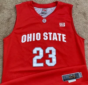 CAMISETA DE COLECCIÓN AUTÉNTICA DAVID LIGHTY OHIO ESTADO 2007-2008 NIKE ELITE OSU L+2 COSIDA! - Imagen 1 de 5