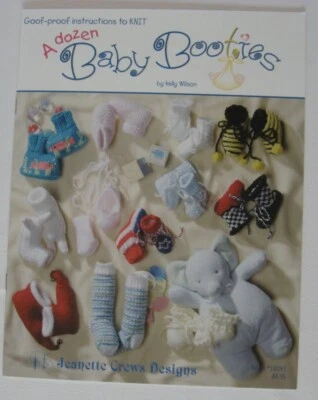 KNIT Pattern Book A DOZEN DARLING BABY BOOTIES ~ 12 Knitting Designs - Image 1 of 4