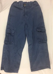 Nautica Size 4 Boys Corduroy Pants Blue Kids Stretch Waist Cargo - Picture 1 of 4