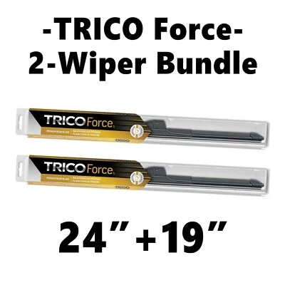 2-Wipers: 24" + 19" Trico Force All-Season Beam Wiper Blades - 25-240 25-190 - Image 1 of 4