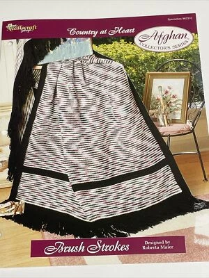 Brush Strokes Country Afghan  Crochet Pattern Needlecraft Shop - Image 1 of 4