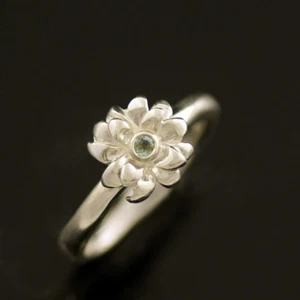 Danish Silver Ring w/ Topaz - Lund Copenhagen - Picture 1 of 1