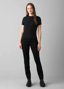 NEW prAna WOMEN'S KAYLA HIGH RISE JEAN BLACK OUT SZ 8 INSEAM 30 - Picture 1 of 5