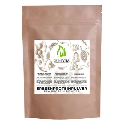 Erbsenprotein 1 kg Erbsenpulver 85% Eiweiß Protein Isolate, 18 Aminosäuren vegan - Bild 1 von 2