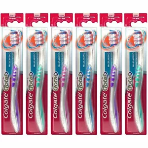 Colgate Total Massaging Toothbrush Soft Full Head Pro Tip Assorted Colors (6 Pk) - Picture 1 of 10