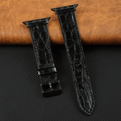 Correa de cuero genuino para Apple Watch Series 8 7 6 5 4 38 mm/40 mm 42 mm/49 mm Foto 1 de 4