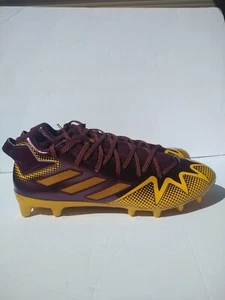 Men's Adidas Freak 22 Burgundy/Yellow Washington Football Cleats Shoes Size 15 - Picture 1 of 16