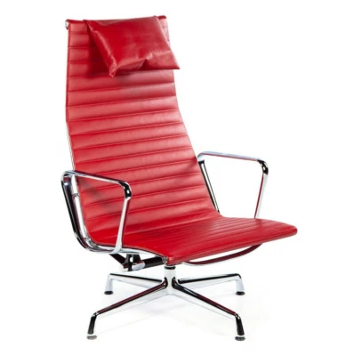 VITRA EA 124 Aluminium Chair Leather - Image 1 of 4