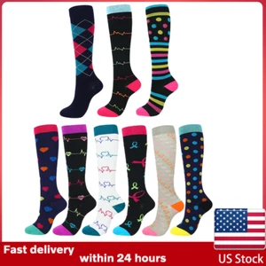 Calcetines de compresión para mujer hombre enfermería médica viaje Crossfit deportes 21-59 cm - Imagen 1 de 19