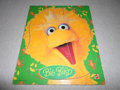 Complete ! Sesame Street Big Bird 8 Piece Frame Tray Puzzle Mattel Yellow Muppet - Image 1 of 4